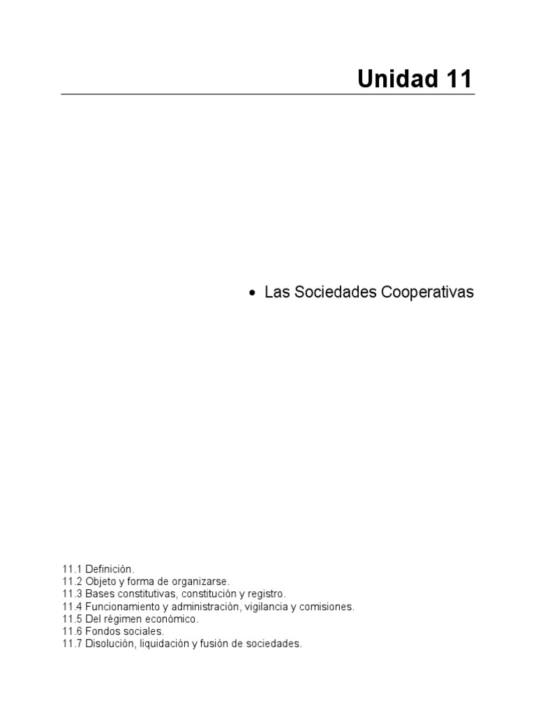 Fundamentos de las Sociedades Cooperativas | PDF | Derecho
