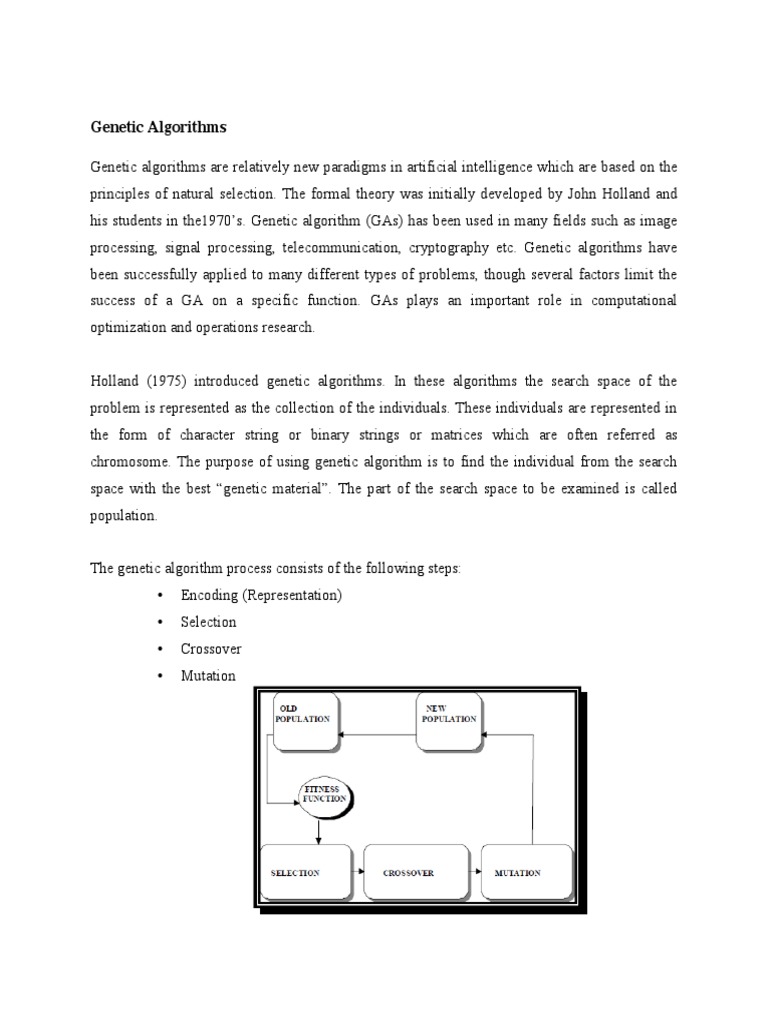 Genetic algorithm pdf genetic algorithm algorithms