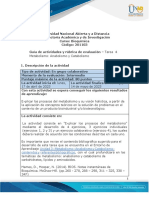 Guía de Actividades y Rúbrica de Evaluación - Unidad 3 - Tarea 4 - Metabolismo - Anabolismo y Catabolismo