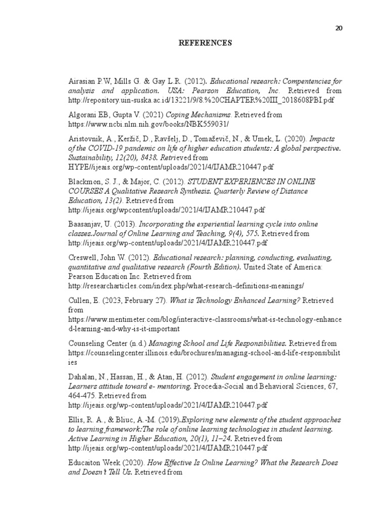 References PR PDF | PDF | Educational Technology | Learning