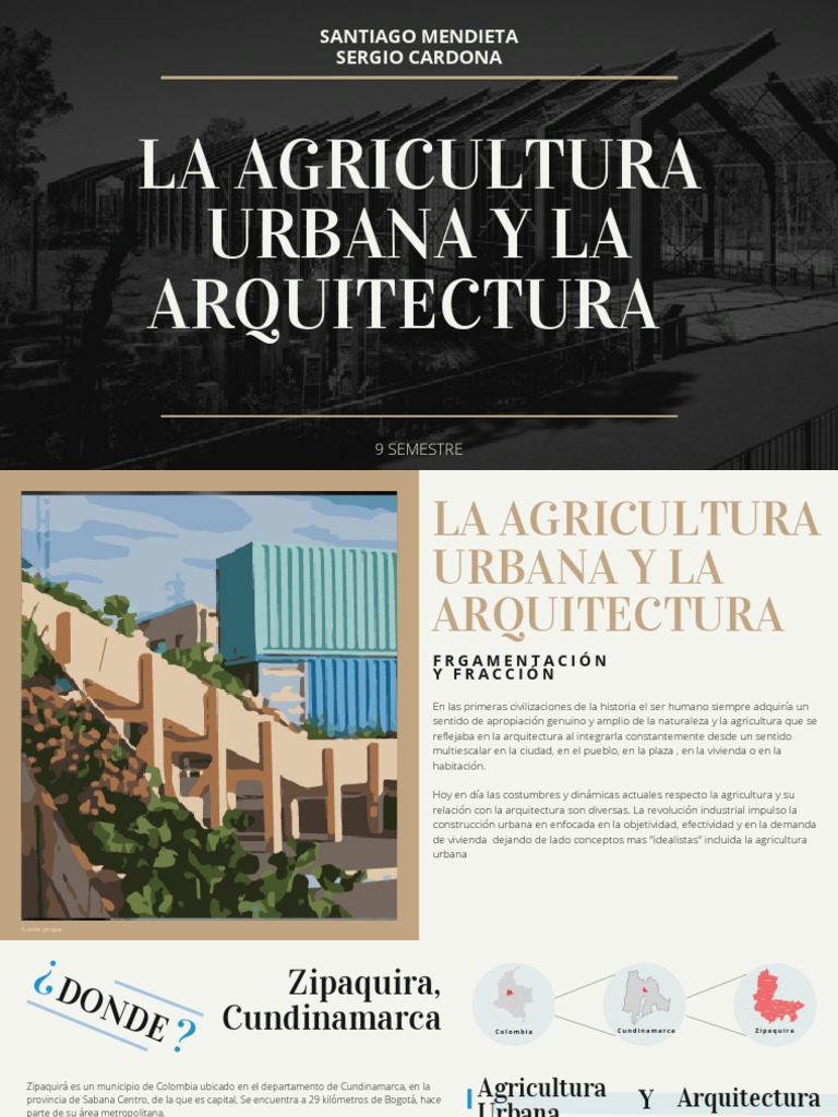 Agricultura Urbana y Arquitectura en Zipaquirá | PDF | Agricultura ...