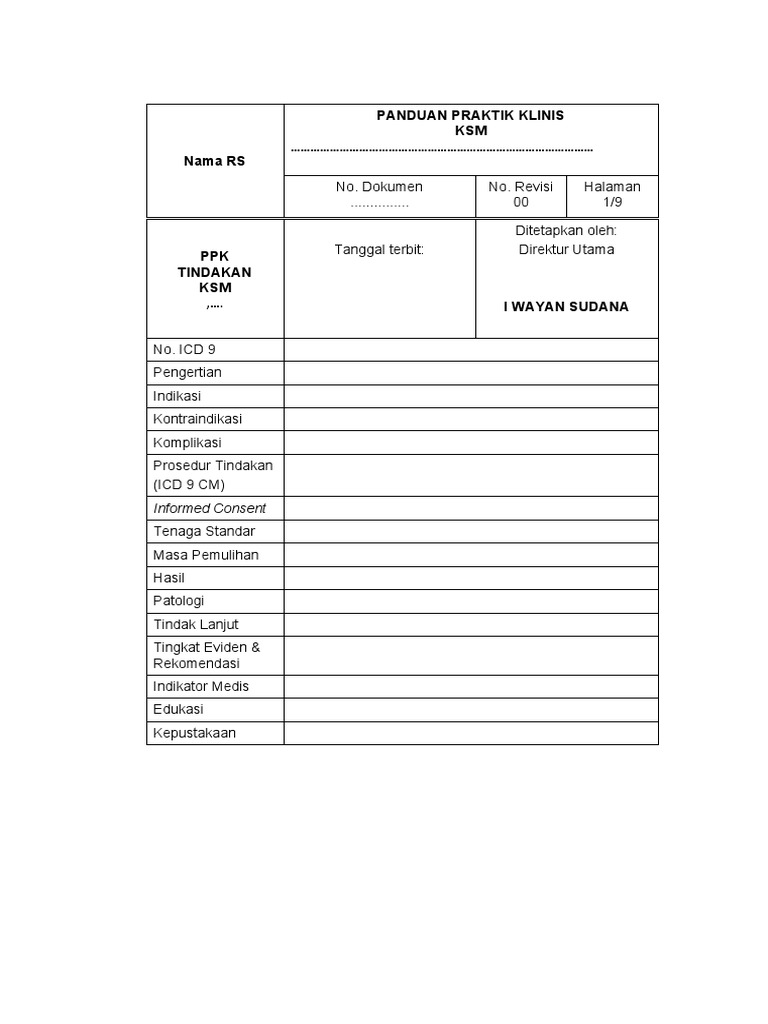 Format PPK Tindakan 2023 | PDF
