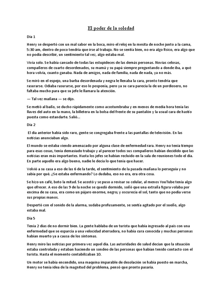 El poder de la soledad en tiempos difíciles | PDF