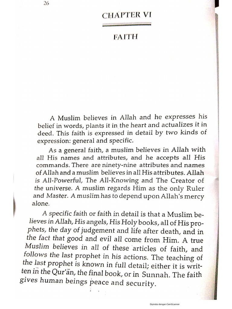 Chapter 6 (Faith) | PDF