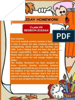 Class 8 Holiday Homework - New