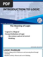 Philo 1 - Introduction To Logic