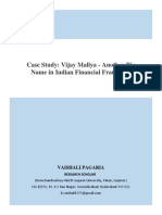 Case Study - Vijay Mallya-Another Big Name in Indian Financial Fraud List - Vaishali PDF