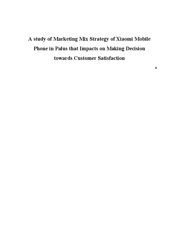 Mobile 1 PDF Marketing Survey Methodology