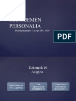 MANAJEMEN PERSONALIA - Kelompok 10 - Pengantar Bisnis