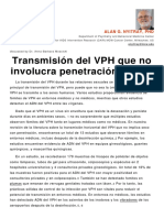 Transmision Del VPH Que No Involucra Penetracion Sexual