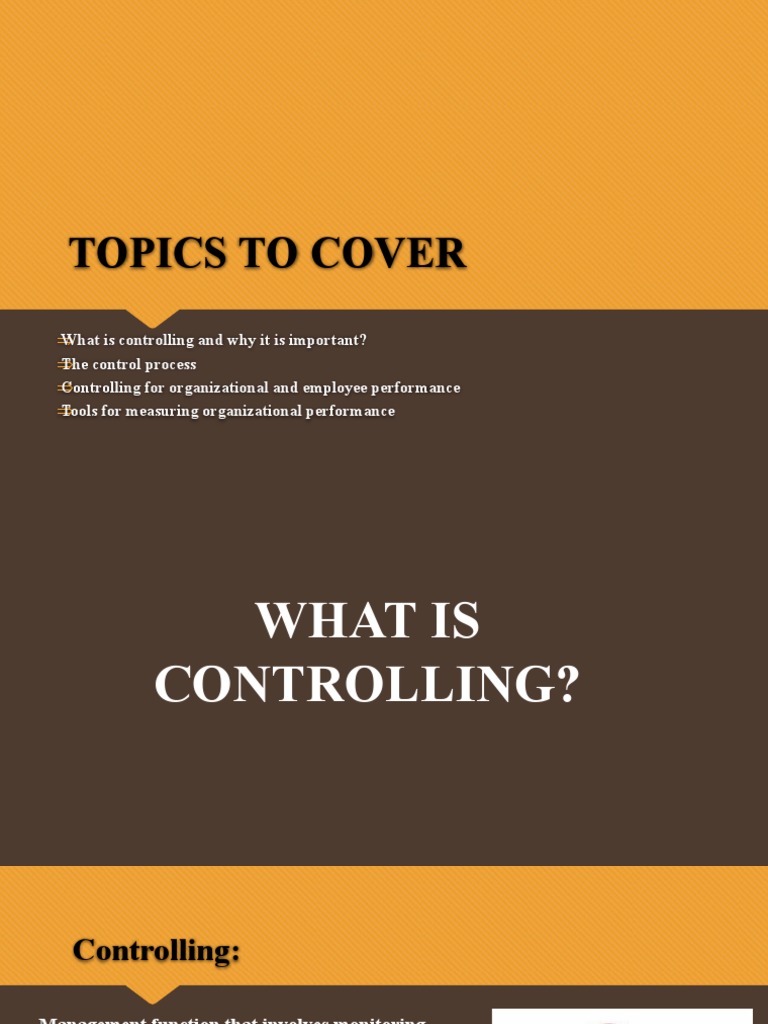 Understanding the Controlling Process | PDF | Goal | Economies