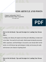 Job Readiness Article and Posts