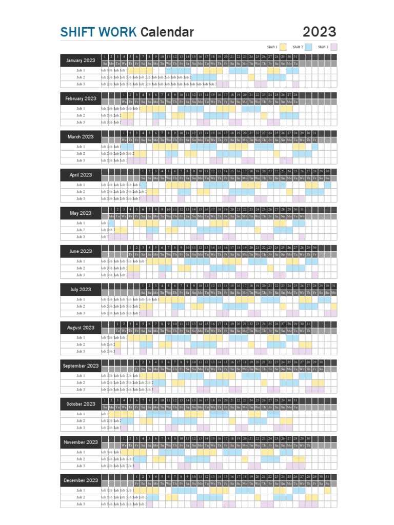Shift Work Calendar PDF