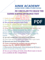 Our Academic Circulam To Crack The Sainik School Entrance Test-3 - PDF