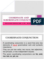 Coordinate and Subordinate Conjunction