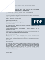 Factores Que Afectan La Salud y El Rendimiento