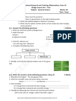 Pre Test STD 8 TH Science Eng Bridge Course