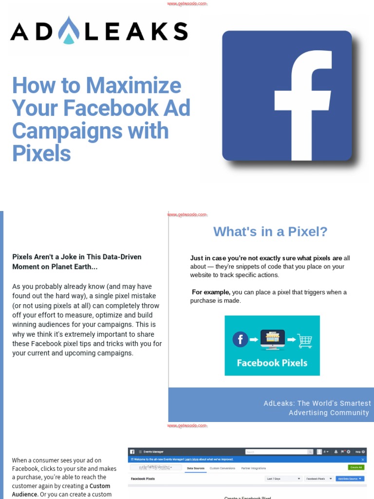 Facebook Pixel Strategies for Retargeting | PDF | Facebook | Advertising