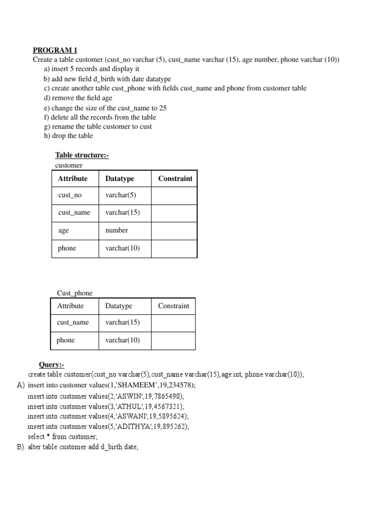 RDBMS PDF | PDF | Relational Database | Table (Database)