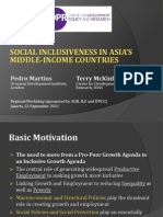 Social Inclusiveness in Asia’s Middle Income Countries  (Presentation)