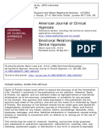 American Journal of Clinical Hypnosis: To Cite This Article: Melvin Land A.M., D.D.S. (1962) Emotional Relationships