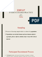 EBP107 Sampling Methods for Evidence Based Practice