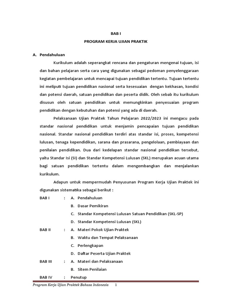 Program Ujian Praktik B Indo Pdf