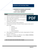 MGMT. OF FINANCIAL INSTITUTIONS - PROJECT 2-1