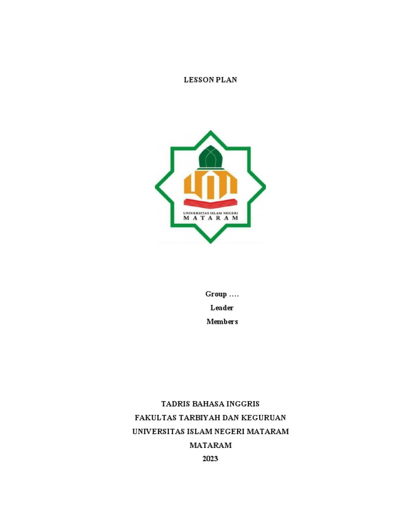 Contoh Lesson Plan-1-1 | PDF | Lesson Plan