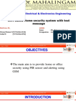 GSM Based Home Security System With Text Message: Department of Electrical & Electronics Engineering