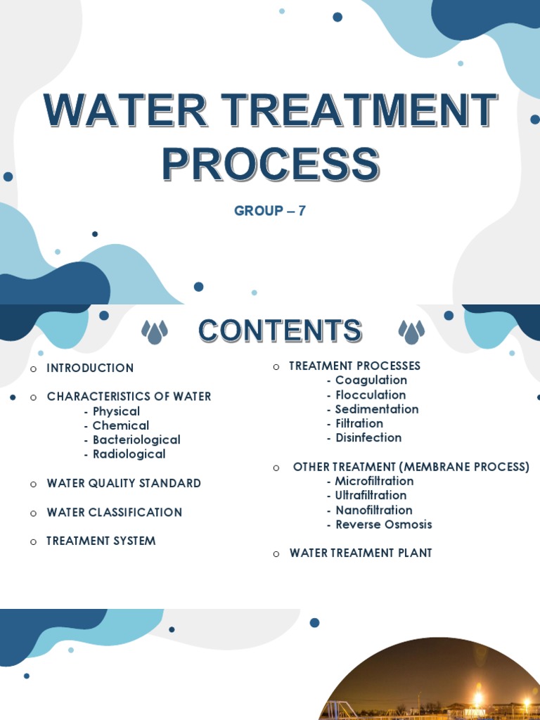 Water Treatment Group 7 PDF PDF Water Purification Membrane