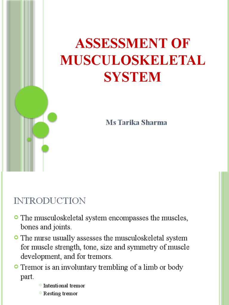 Musculoskeletal System Assessment Guide | PDF | Skeletal Muscle | Edema