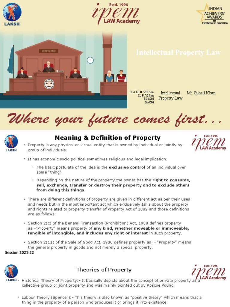 Concept of Property PDF Property Trademark