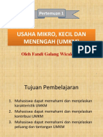 Pertemuan 1 - Usaha Mikro, Kecil Dan Menengah (Umkm)