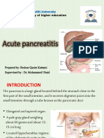 Acute Pancreatitis: Causes, Symptoms and Treatment