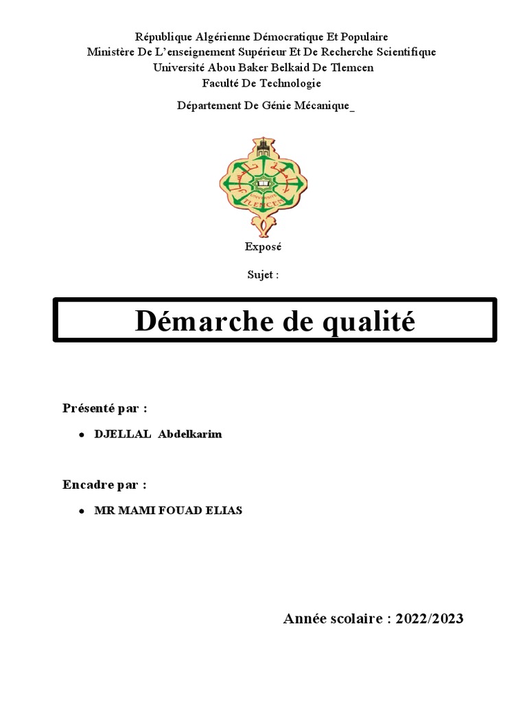 Démarche Qualité en Entreprise : Guide Complet | PDF | Management de la ...