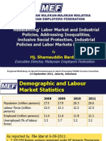 Rebalancing, labor market and industrial policies, addressing inequalities, inclusive social protection Industrial policies and labor markets in Malaysia (Presentation)