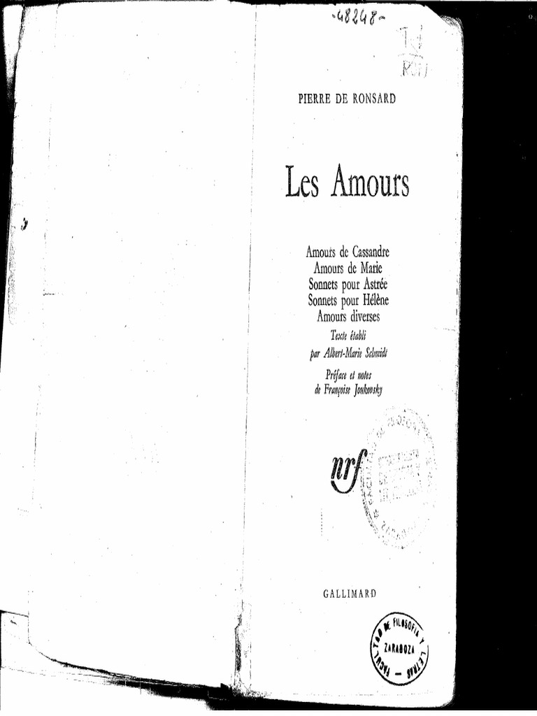 Ronsard Amours PDF
