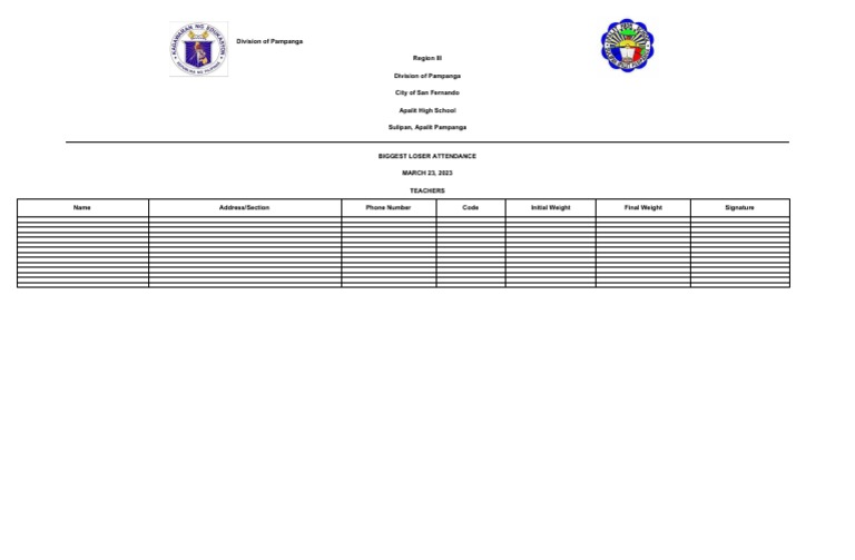 Brigada Eskwela Form 5 Records of Donations Received | PDF