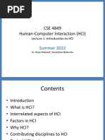 HCI - Lecture 1