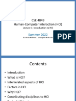 HCI - Lecture 1