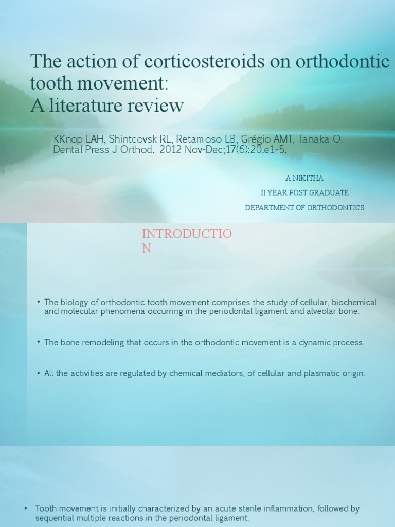 Effects of Corticosteroids on Tooth Movement | PDF | Bone | Inflammation