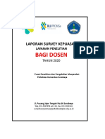 PRO TT Dosen LAPORAN SURVEY KEPUASAN PENELITIAN TAHUN 2020-1 PDF