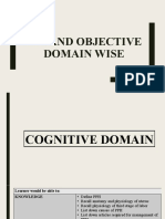 Aim and Objective Domain Wise