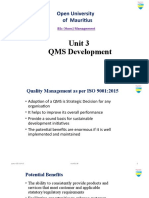 Unit 3-QMS Developement