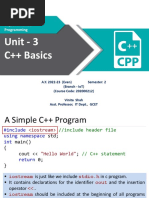 Unit 3 - C++ Basics