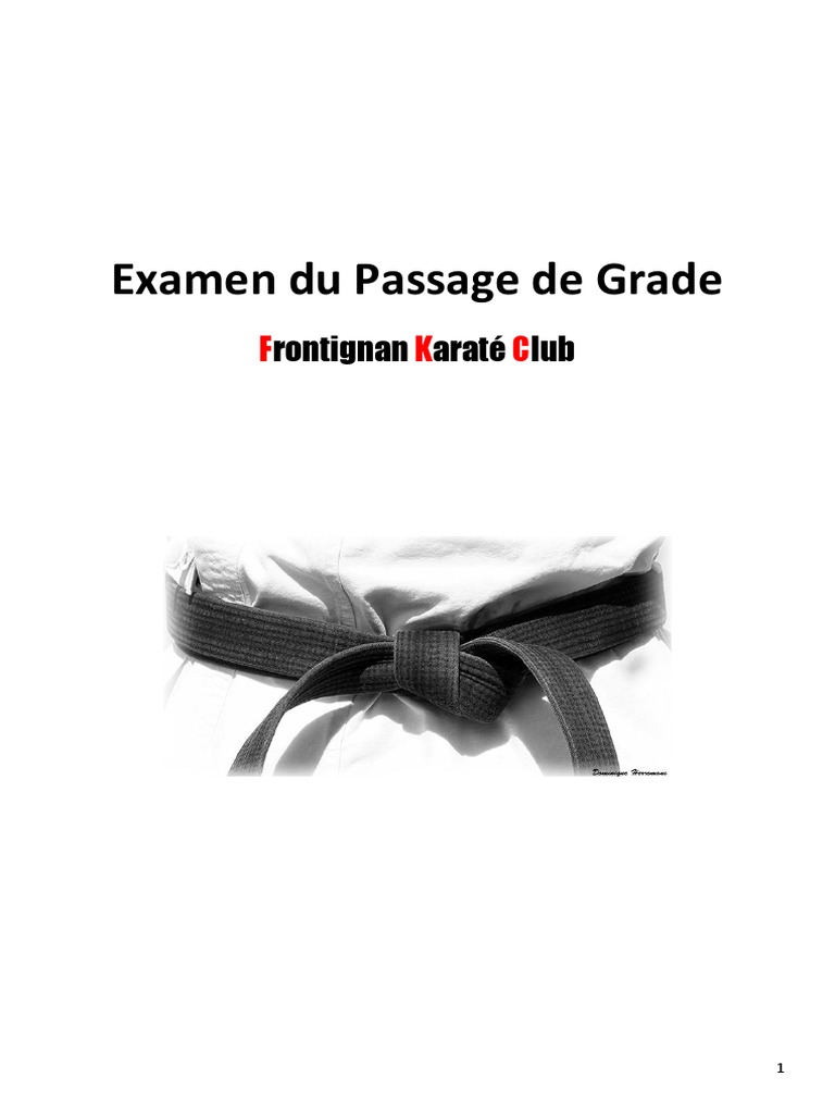 Examen de Passage de Grade Karaté | PDF | Kata | Karaté
