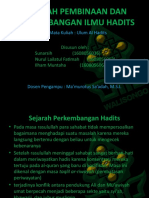 Sejarah Pembinaan Dan Perkembangan Ulumul Hadis