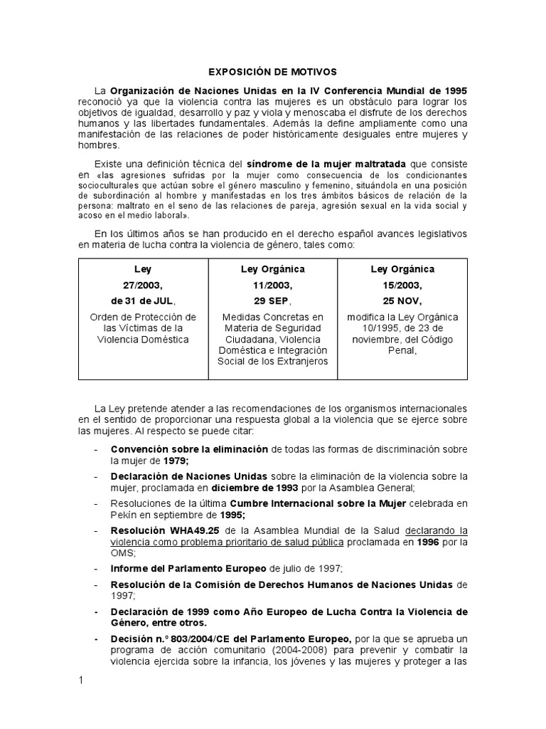 Exposicion Ley 12004 PDF La violencia contra las mujeres Justicia