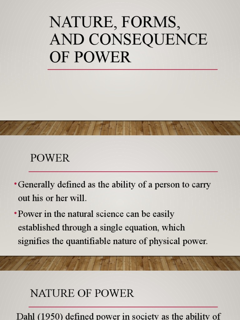 Understanding Power: Types and Consequences | PDF | Power (Social And ...